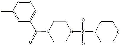 4-{[4-(3-methylbenzoyl)-1-piperazinyl]sulfonyl}morpholine,825607-98-5,结构式
