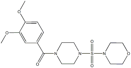 4-{[4-(3,4-dimethoxybenzoyl)-1-piperazinyl]sulfonyl}morpholine Structure