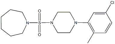 1-{[4-(5-chloro-2-methylphenyl)-1-piperazinyl]sulfonyl}azepane,825608-03-5,结构式