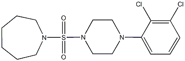 1-{[4-(2,3-dichlorophenyl)-1-piperazinyl]sulfonyl}azepane 化学構造式