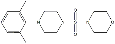 4-{[4-(2,6-dimethylphenyl)-1-piperazinyl]sulfonyl}morpholine Struktur