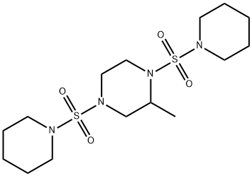 2-methyl-1,4-bis(1-piperidinylsulfonyl)piperazine Struktur