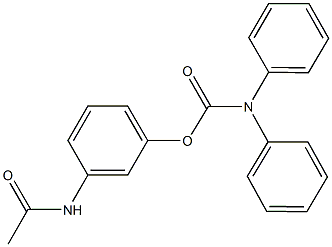 3-(acetylamino)phenyl diphenylcarbamate 结构式