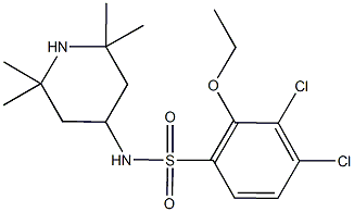 3,4-dichloro-2-ethoxy-N-(2,2,6,6-tetramethyl-4-piperidinyl)benzenesulfonamide 化学構造式