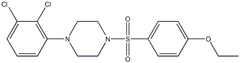 1-(2,3-dichlorophenyl)-4-[(4-ethoxyphenyl)sulfonyl]piperazine Struktur