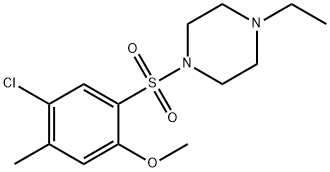 4-chloro-2-[(4-ethyl-1-piperazinyl)sulfonyl]-5-methylphenyl methyl ether|