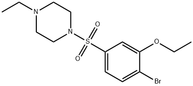 2-bromo-5-[(4-ethyl-1-piperazinyl)sulfonyl]phenyl ethyl ether Structure