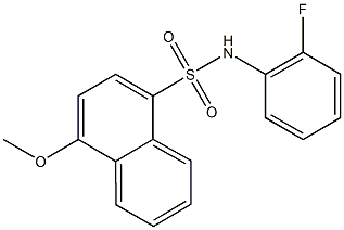 N-(2-fluorophenyl)-4-methoxy-1-naphthalenesulfonamide Structure