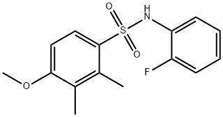 N-(2-fluorophenyl)-4-methoxy-2,3-dimethylbenzenesulfonamide Structure