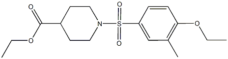 ethyl 1-[(4-ethoxy-3-methylphenyl)sulfonyl]-4-piperidinecarboxylate Structure