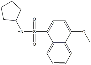 N-cyclopentyl-4-methoxy-1-naphthalenesulfonamide Structure
