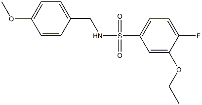 3-ethoxy-4-fluoro-N-(4-methoxybenzyl)benzenesulfonamide Structure