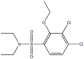 3,4-dichloro-2-ethoxy-N,N-diethylbenzenesulfonamide Struktur