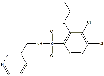 3,4-dichloro-2-ethoxy-N-(3-pyridinylmethyl)benzenesulfonamide Struktur