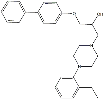 1-([1,1'-biphenyl]-4-yloxy)-3-[4-(2-ethylphenyl)-1-piperazinyl]-2-propanol Structure