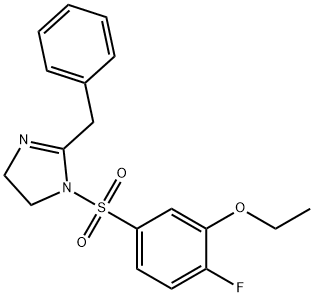 5-[(2-benzyl-4,5-dihydro-1H-imidazol-1-yl)sulfonyl]-2-fluorophenyl ethyl ether Structure