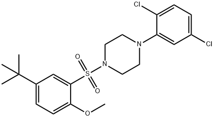 4-tert-butyl-2-{[4-(2,5-dichlorophenyl)-1-piperazinyl]sulfonyl}phenyl methyl ether|