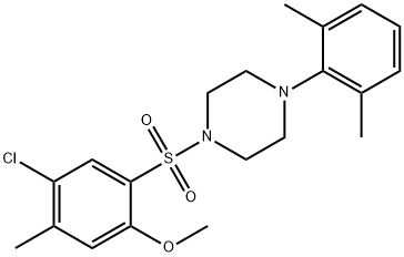 4-chloro-2-{[4-(2,6-dimethylphenyl)-1-piperazinyl]sulfonyl}-5-methylphenyl methyl ether,825608-93-3,结构式