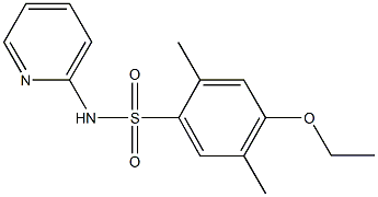 4-ethoxy-2,5-dimethyl-N-(2-pyridinyl)benzenesulfonamide 化学構造式