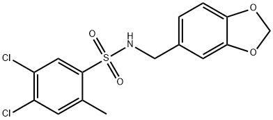 N-(1,3-benzodioxol-5-ylmethyl)-4,5-dichloro-2-methylbenzenesulfonamide Struktur