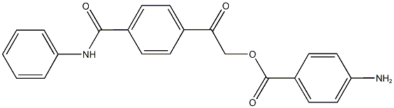 2-[4-(anilinocarbonyl)phenyl]-2-oxoethyl 4-aminobenzoate Structure