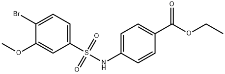 825609-04-9 ethyl 4-{[(4-bromo-3-methoxyphenyl)sulfonyl]amino}benzoate