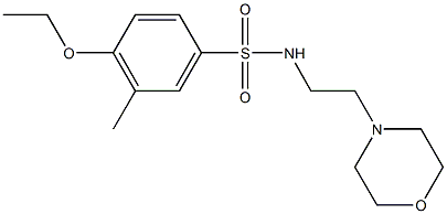 4-ethoxy-3-methyl-N-[2-(4-morpholinyl)ethyl]benzenesulfonamide 化学構造式