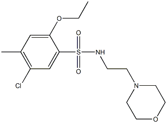 5-chloro-2-ethoxy-4-methyl-N-[2-(4-morpholinyl)ethyl]benzenesulfonamide 结构式