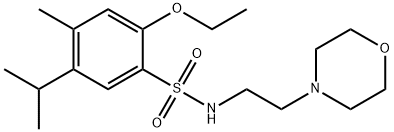 2-ethoxy-5-isopropyl-4-methyl-N-[2-(4-morpholinyl)ethyl]benzenesulfonamide Struktur