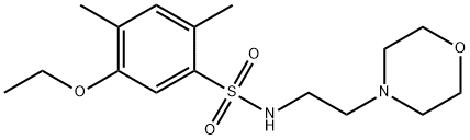 5-ethoxy-2,4-dimethyl-N-[2-(4-morpholinyl)ethyl]benzenesulfonamide 化学構造式