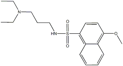 N-[3-(diethylamino)propyl]-4-methoxy-1-naphthalenesulfonamide Structure