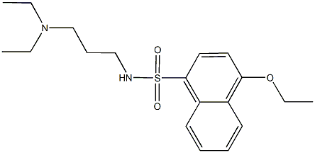 N-[3-(diethylamino)propyl]-4-ethoxy-1-naphthalenesulfonamide 化学構造式