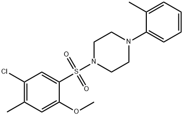 4-chloro-5-methyl-2-{[4-(2-methylphenyl)-1-piperazinyl]sulfonyl}phenyl methyl ether|