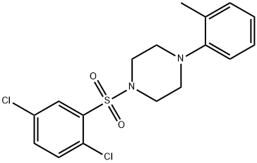 1-[(2,5-dichlorophenyl)sulfonyl]-4-(2-methylphenyl)piperazine Struktur