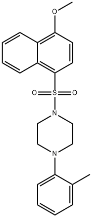 methyl 4-{[4-(2-methylphenyl)-1-piperazinyl]sulfonyl}-1-naphthyl ether Structure