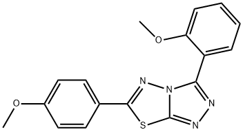 3-(2-methoxyphenyl)-6-(4-methoxyphenyl)[1,2,4]triazolo[3,4-b][1,3,4]thiadiazole Structure