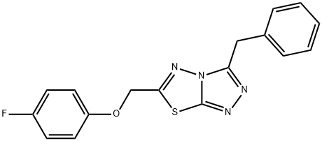 3-benzyl-6-[(4-fluorophenoxy)methyl][1,2,4]triazolo[3,4-b][1,3,4]thiadiazole,825609-41-4,结构式