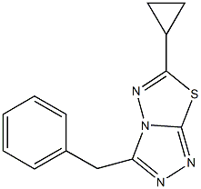 3-benzyl-6-cyclopropyl[1,2,4]triazolo[3,4-b][1,3,4]thiadiazole,825609-42-5,结构式