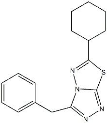 3-benzyl-6-cyclohexyl[1,2,4]triazolo[3,4-b][1,3,4]thiadiazole 化学構造式