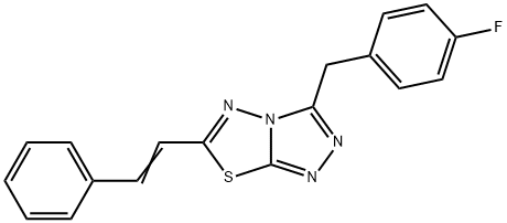 3-(4-fluorobenzyl)-6-(2-phenylvinyl)[1,2,4]triazolo[3,4-b][1,3,4]thiadiazole Structure