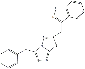 3-[(3-benzyl[1,2,4]triazolo[3,4-b][1,3,4]thiadiazol-6-yl)methyl]-1,2-benzisoxazole Structure