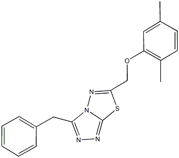 (3-benzyl[1,2,4]triazolo[3,4-b][1,3,4]thiadiazol-6-yl)methyl 2,5-dimethylphenyl ether Structure