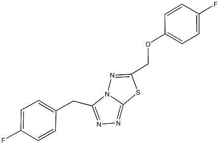 [3-(4-fluorobenzyl)[1,2,4]triazolo[3,4-b][1,3,4]thiadiazol-6-yl]methyl 4-fluorophenyl ether Struktur