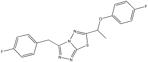 1-[3-(4-fluorobenzyl)[1,2,4]triazolo[3,4-b][1,3,4]thiadiazol-6-yl]ethyl 4-fluorophenyl ether|