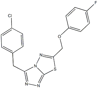 [3-(4-chlorobenzyl)[1,2,4]triazolo[3,4-b][1,3,4]thiadiazol-6-yl]methyl 4-fluorophenyl ether,825609-62-9,结构式