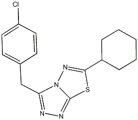 3-(4-chlorobenzyl)-6-cyclohexyl[1,2,4]triazolo[3,4-b][1,3,4]thiadiazole 结构式