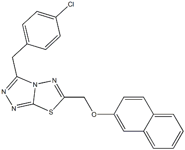 [3-(4-chlorobenzyl)[1,2,4]triazolo[3,4-b][1,3,4]thiadiazol-6-yl]methyl 2-naphthyl ether,825609-64-1,结构式