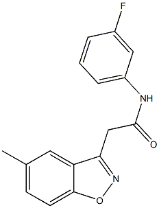 N-(3-fluorophenyl)-2-(5-methyl-1,2-benzisoxazol-3-yl)acetamide Structure