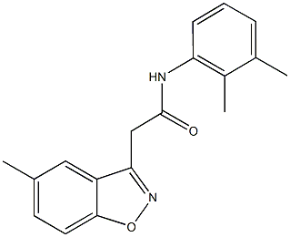 N-(2,3-dimethylphenyl)-2-(5-methyl-1,2-benzisoxazol-3-yl)acetamide Struktur