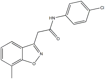 N-(4-chlorophenyl)-2-(7-methyl-1,2-benzisoxazol-3-yl)acetamide Structure